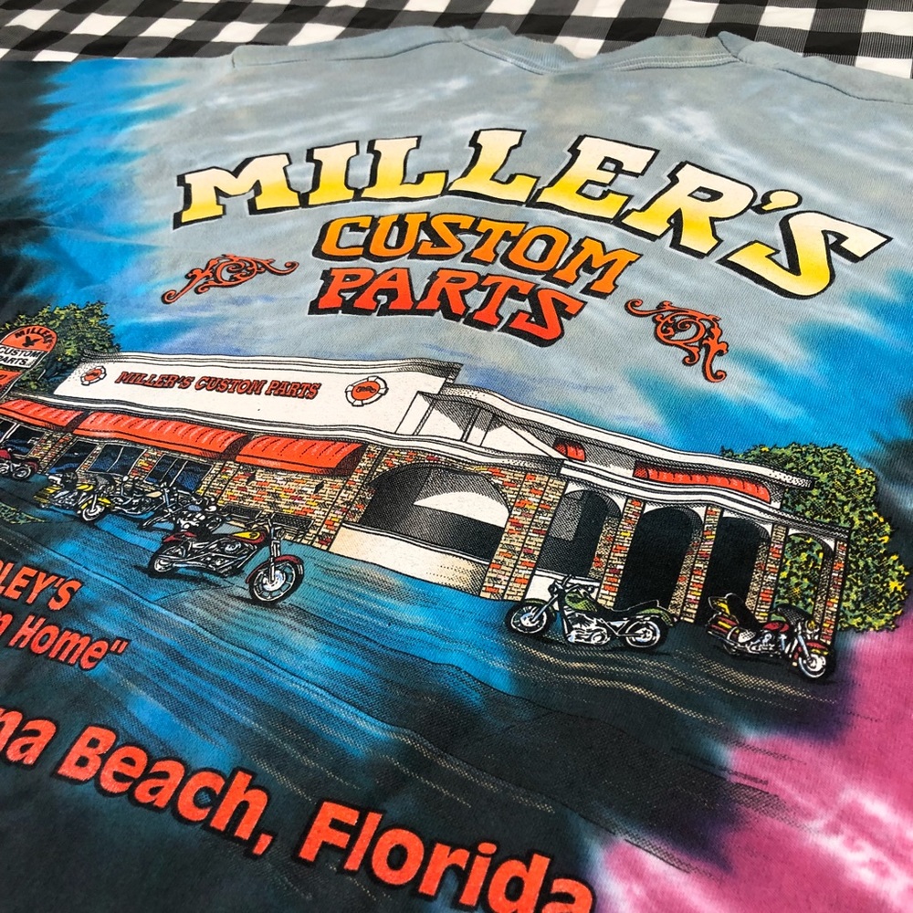 Harley Davidson Miller’s Custom Motorcycle Tie Dye - Picture 5 of 8